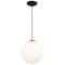 Access Lighting Pearl, Pendant, Matte Black Finish, Opal Glass 23941-MBL/OPL - alternate 1
